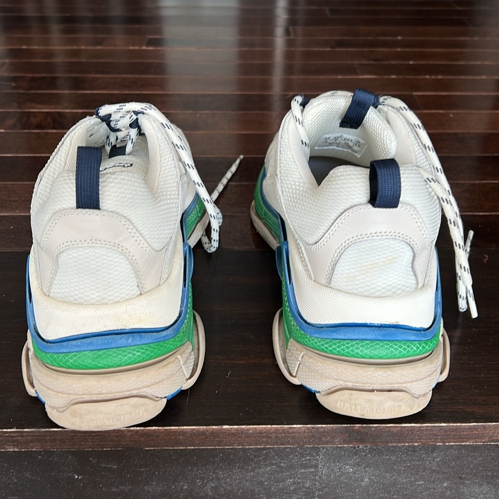 Balenciaga White and Blue Sneakers - Picture 3 of 5
